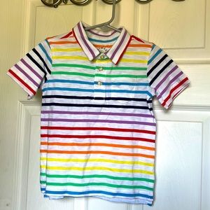 NWT Primary Pride🌈 Polo Rainbow Stripe Tshirt 3T toddler
